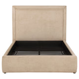 Lawson Upholstered Platform Bed - Clean Panel Headboard in Light Saddle or Mushroom, Full to Eastern King – view 14