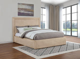 Lawson Upholstered Platform Bed - Clean Panel Headboard in Light Saddle or Mushroom, Full to Eastern King - lifestyle