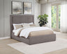 Lawson Upholstered Platform Bed - Clean Panel Headboard in Light Saddle or Mushroom, Full to Eastern King - lifestyle
