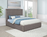 Lawson Upholstered Platform Bed - Clean Panel Headboard in Light Saddle or Mushroom, Full to Eastern King - lifestyle