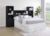Westpark Bookcase Headboard & Storage Wall Sets - 3pcs- Full Headboard + 2 Bookcase Nightstands