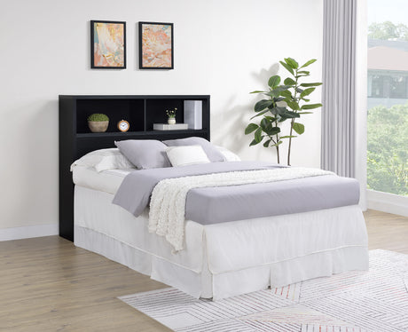 Westpark Bookcase Headboard & Storage Wall Sets - Black with USB Charging Nightstands, Twin to Queen – view 18
