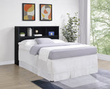 Westpark Bookcase Headboard & Storage Wall Sets - Black with USB Charging Nightstands, Twin to Queen - lifestyle