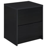 Westpark Bookcase Headboard & Storage Wall Sets - 2-Drawer Nightstand with LED & USB