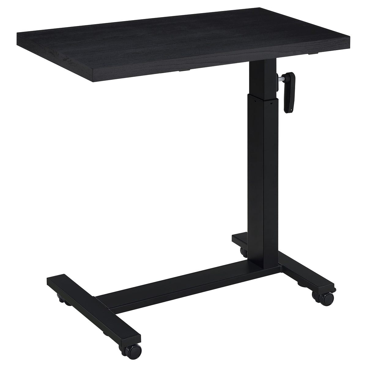 Westpark Height-Adjustable Mobile Bed C-Table - Hand-Crank Steel Base in Black – view 9