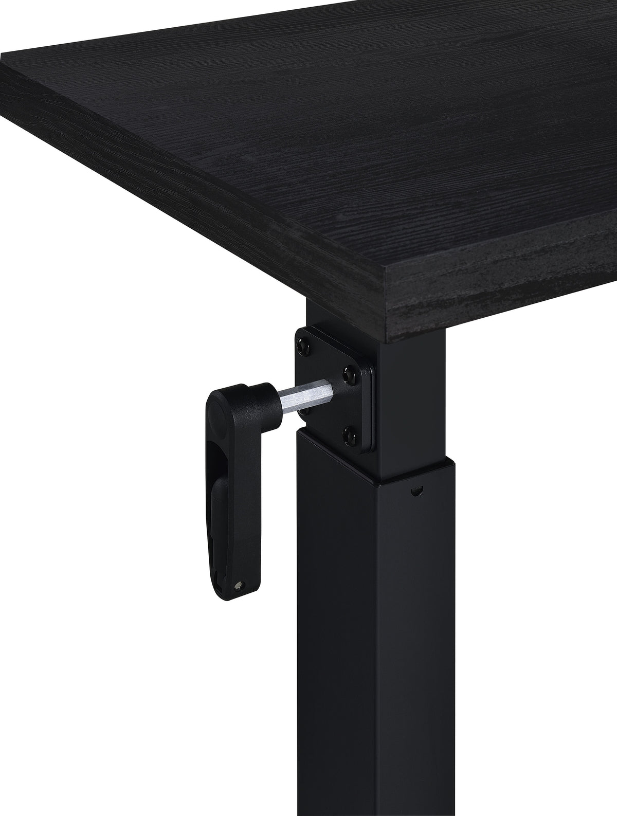 Westpark Height-Adjustable Mobile Bed C-Table - Hand-Crank Steel Base in Black – view 12