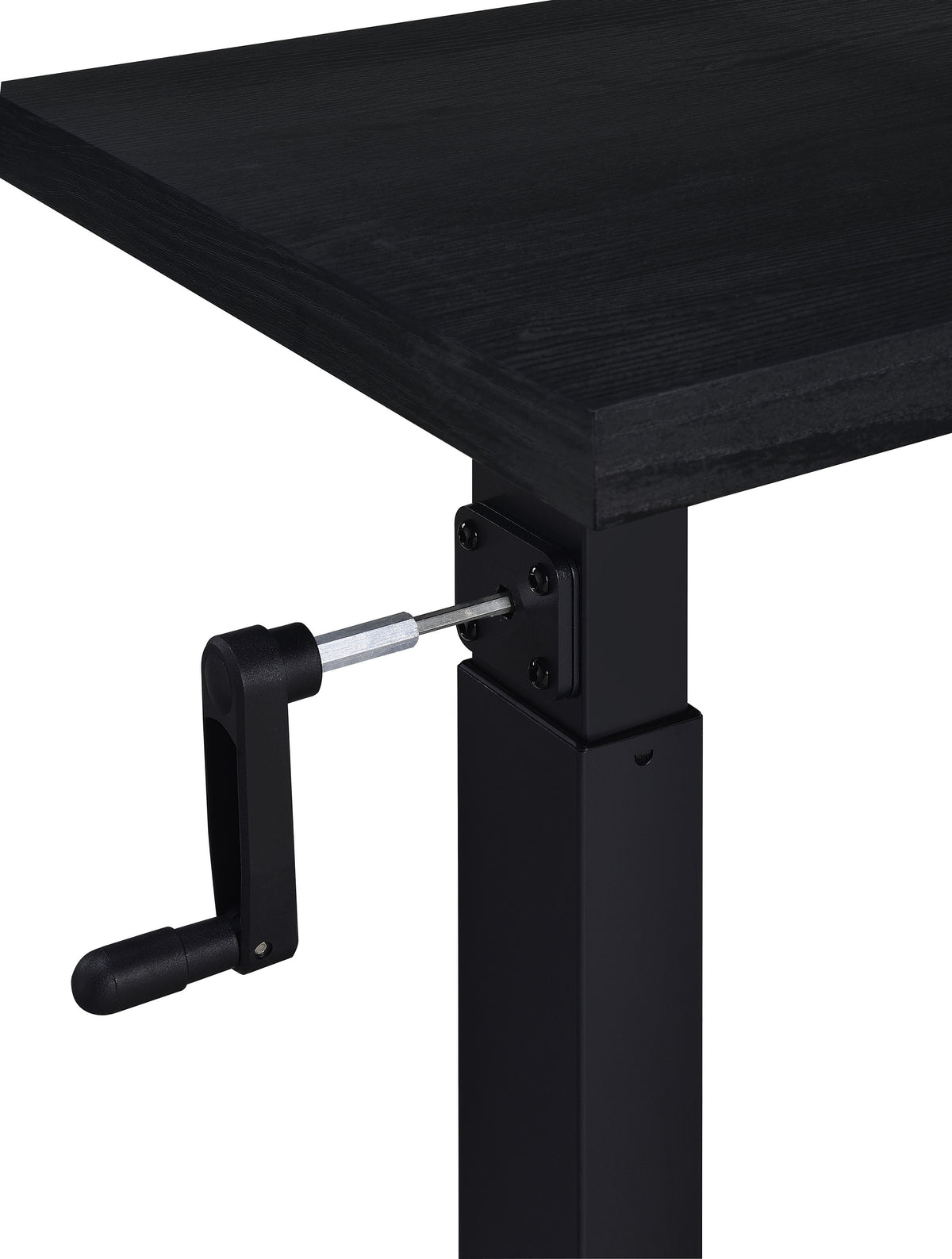 Westpark Height-Adjustable Mobile Bed C-Table - Hand-Crank Steel Base in Black – view 13