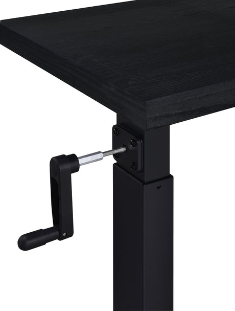 Westpark Height-Adjustable Mobile Bed C-Table - Hand-Crank Steel Base in Black – view 13