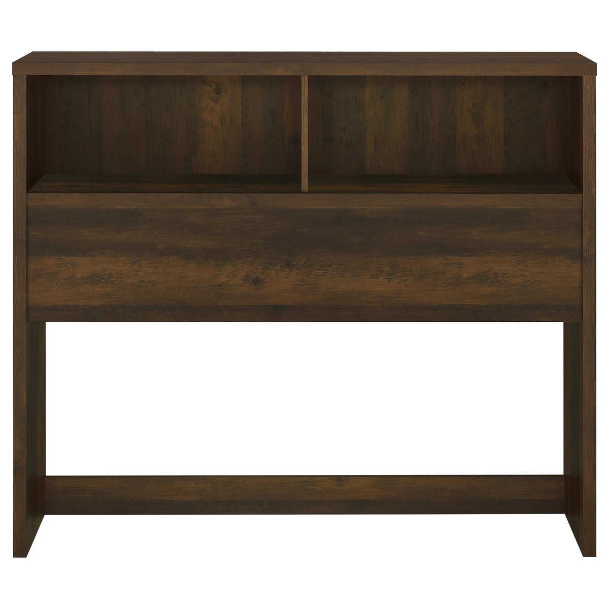 Westpark Bookcase Headboard & Wall Bed Sets - Open Cubby Storage with USB Nightstand in Dark Pine