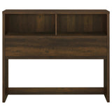 Westpark Bookcase Headboard & Wall Bed Sets - Open Cubby Storage with USB Nightstand in Dark Pine