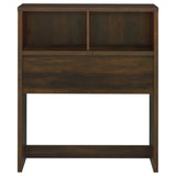 Westpark Bookcase Headboard & Wall Bed Sets - Open Cubby Storage with USB Nightstand in Dark Pine – view 12