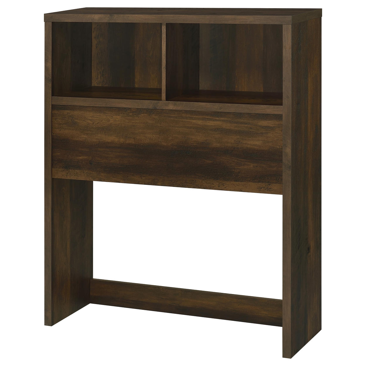 Westpark Bookcase Headboard & Wall Bed Sets - Open Cubby Storage with USB Nightstand in Dark Pine – view 13