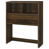 Westpark Bookcase Headboard & Wall Bed Sets - Open Cubby Storage with USB Nightstand in Dark Pine – view 13