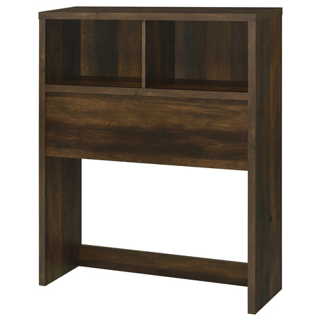 Westpark Bookcase Headboard & Wall Bed Sets - Open Cubby Storage with USB Nightstand in Dark Pine – view 13