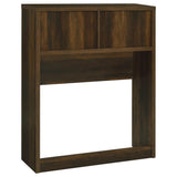 Westpark Bookcase Headboard & Wall Bed Sets - Open Cubby Storage with USB Nightstand in Dark Pine – view 14