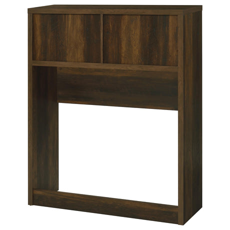 Westpark Bookcase Headboard & Wall Bed Sets - Open Cubby Storage with USB Nightstand in Dark Pine – view 15