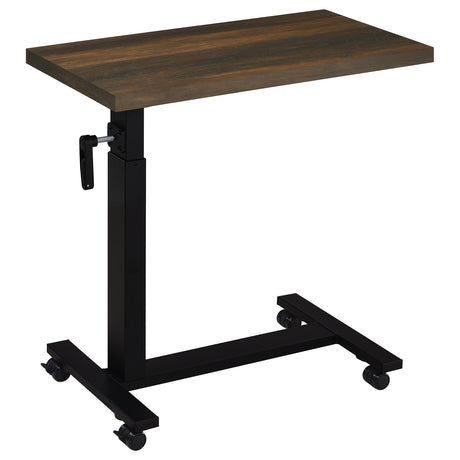 Westpark Height-Adjustable Mobile C-Table - Dark Pine Top on Matte Black Steel Base for Bedside Use – view 3