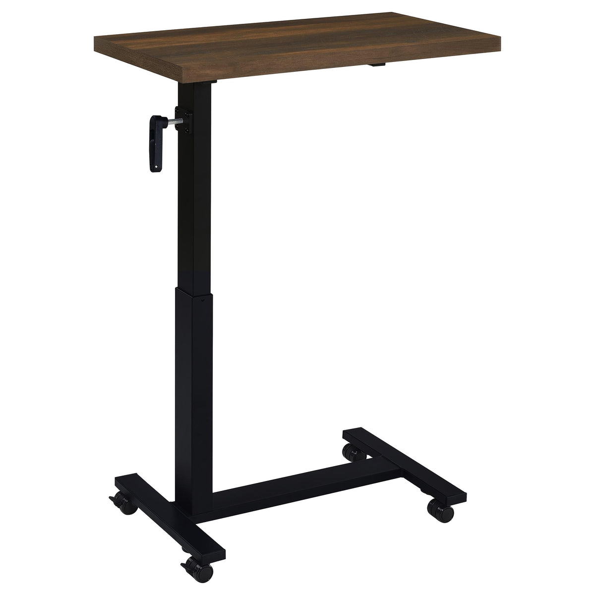 Westpark Height-Adjustable Mobile C-Table - Dark Pine Top on Matte Black Steel Base for Bedside Use – view 5