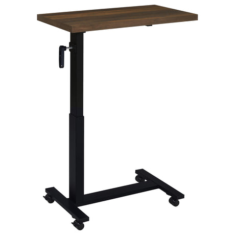 Westpark Height-Adjustable Mobile C-Table - Dark Pine Top on Matte Black Steel Base for Bedside Use – view 5