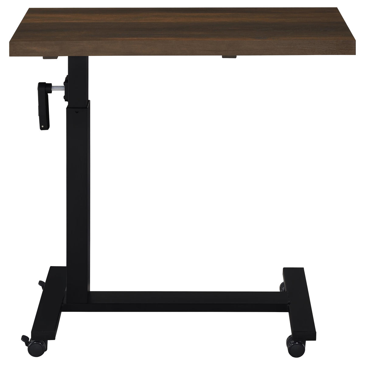 Westpark Height-Adjustable Mobile C-Table - Dark Pine Top on Matte Black Steel Base for Bedside Use – view 6