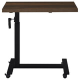 Westpark Height-Adjustable Mobile C-Table - Dark Pine Top on Matte Black Steel Base for Bedside Use – view 6