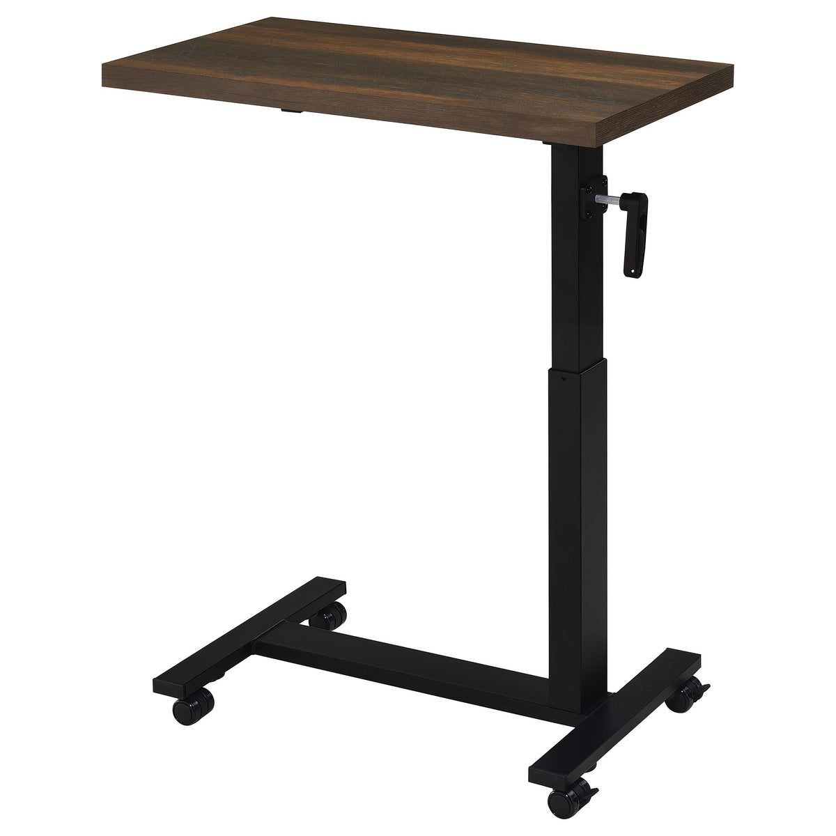 Westpark Height-Adjustable Mobile C-Table - Dark Pine Top on Matte Black Steel Base for Bedside Use – view 7
