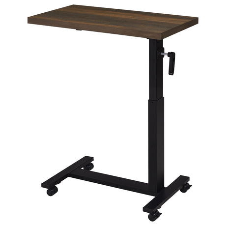 Westpark Height-Adjustable Mobile C-Table - Dark Pine Top on Matte Black Steel Base for Bedside Use – view 7