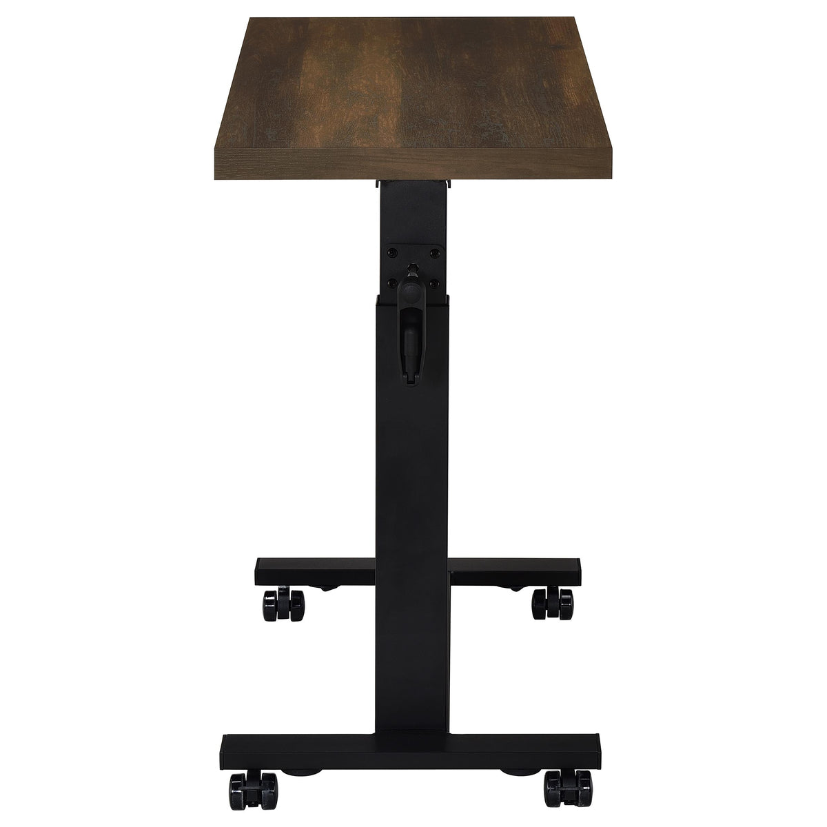 Westpark Height-Adjustable Mobile C-Table - Dark Pine Top on Matte Black Steel Base for Bedside Use – view 8