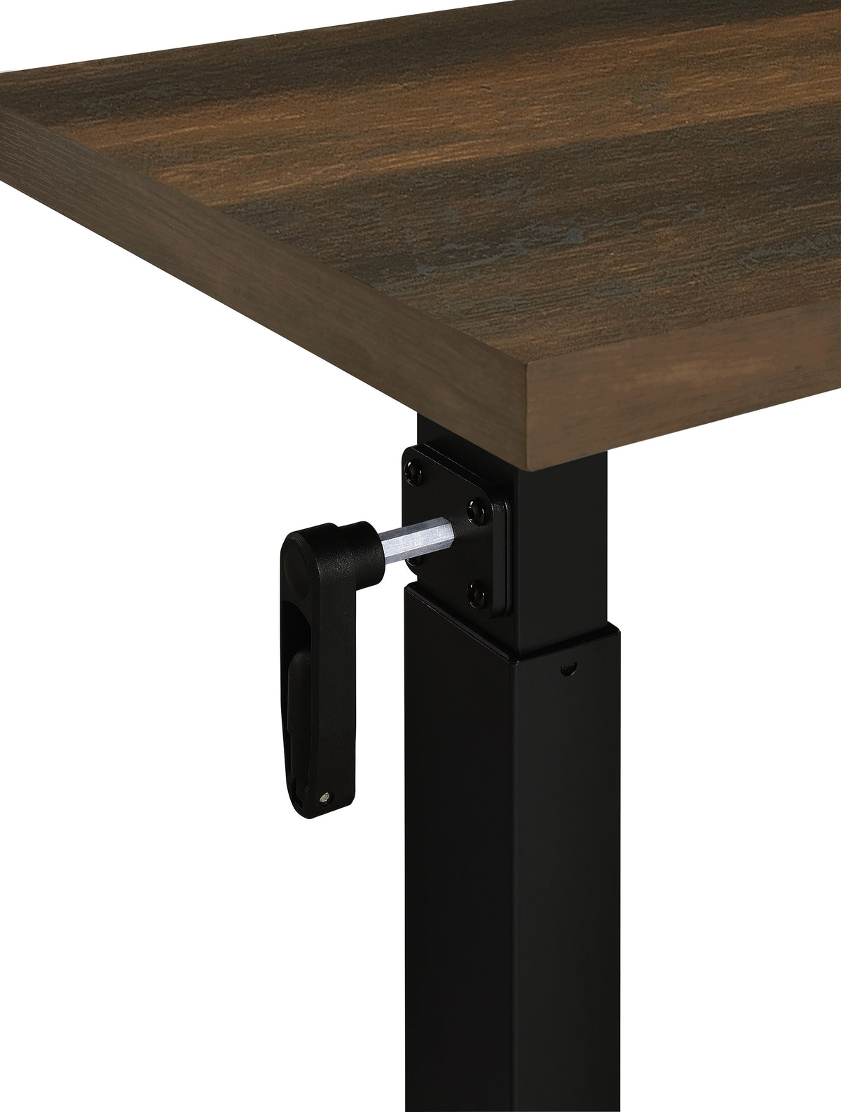 Westpark Height-Adjustable Mobile C-Table - Dark Pine Top on Matte Black Steel Base for Bedside Use – view 12