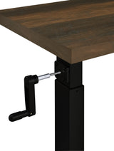 Westpark Height-Adjustable Mobile C-Table - Dark Pine Top on Matte Black Steel Base for Bedside Use – view 13