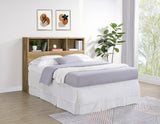 Westpark Bookcase Headboard & Wall Bedroom Sets - USB Charging & LED Nightstand in Mango, Twin to Queen - lifestyle