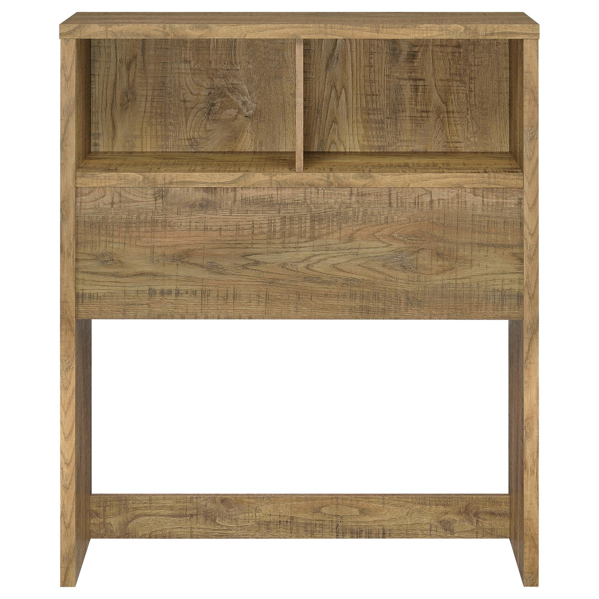 Westpark Bookcase Headboard & Wall Bedroom Sets - USB Charging & LED Nightstand in Mango, Twin to Queen