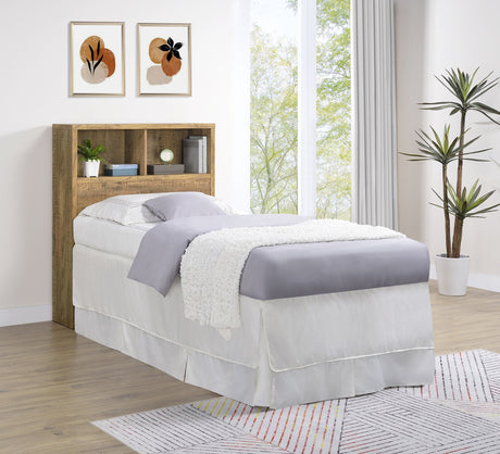 Westpark Bookcase Headboard & Wall Bedroom Sets - USB Charging & LED Nightstand in Mango, Twin to Queen – view 1