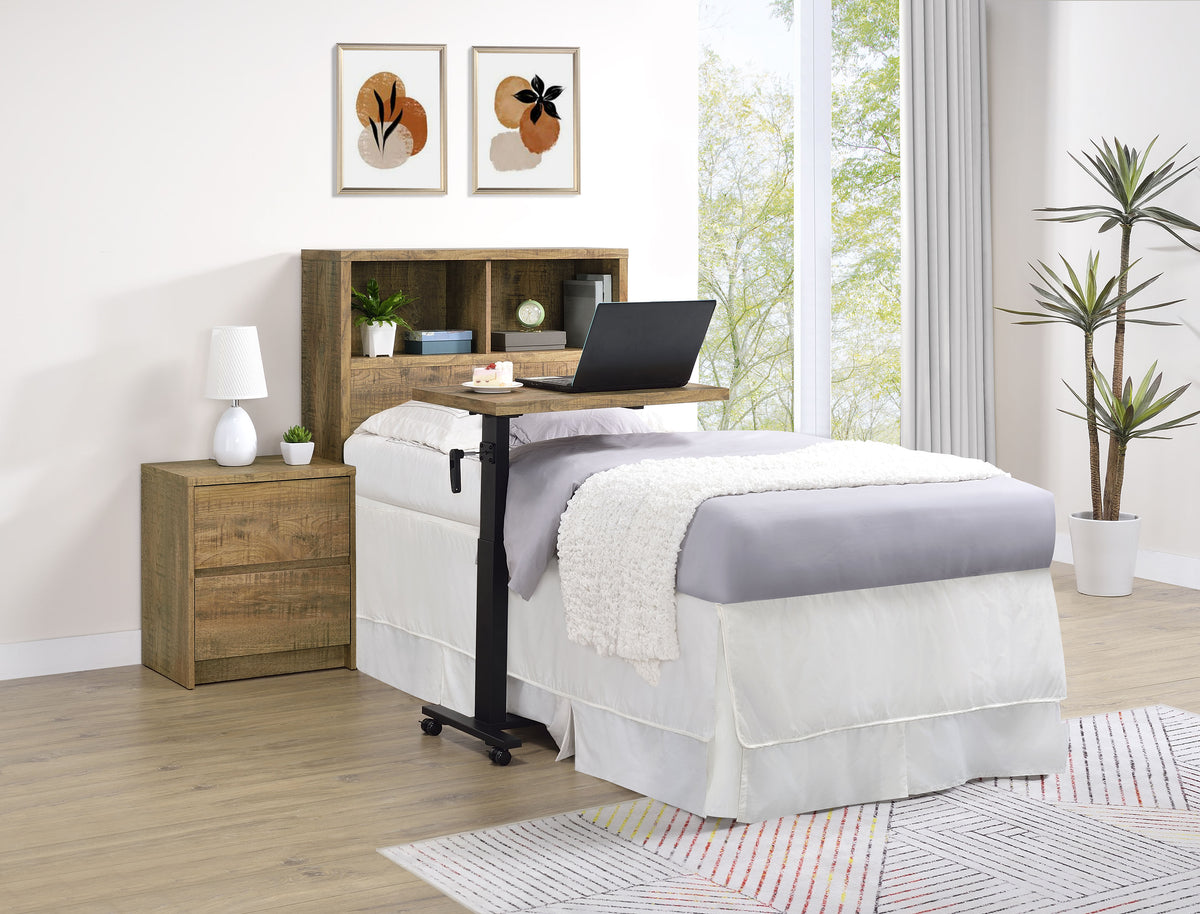 Westpark Bookcase Headboard & Wall Bedroom Sets - USB Charging & LED Nightstand in Mango, Twin to Queen – view 18
