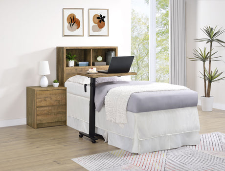 Westpark Bookcase Headboard & Wall Bedroom Sets - USB Charging & LED Nightstand in Mango, Twin to Queen – view 18
