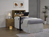 Westpark Bookcase Headboard & Wall Bedroom Sets - USB Charging & LED Nightstand in Mango, Twin to Queen – view 19
