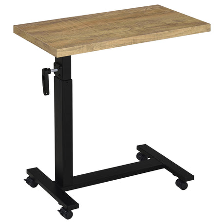 Westpark Height-Adjustable Bed C-Table - Mango Top with Hand-Crank Steel Base – view 3
