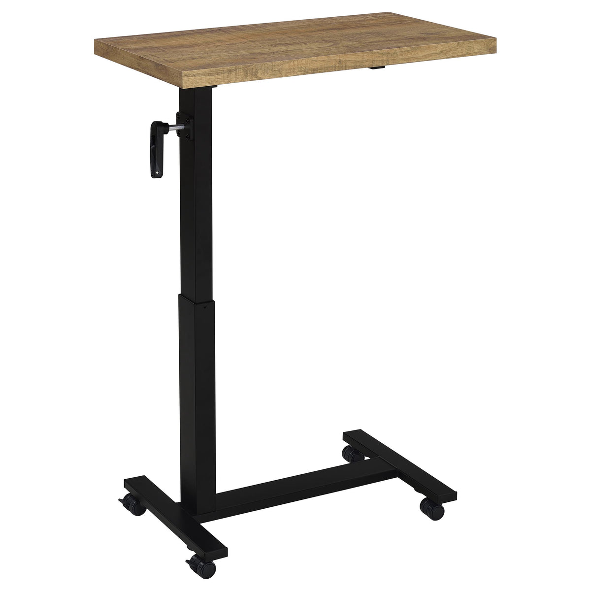 Westpark Height-Adjustable Bed C-Table - Mango Top with Hand-Crank Steel Base – view 5