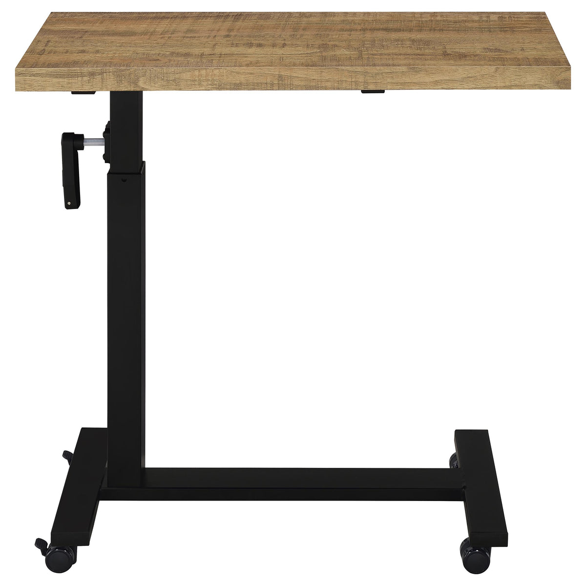 Westpark Height-Adjustable Bed C-Table - Mango Top with Hand-Crank Steel Base – view 6