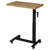 Westpark Height-Adjustable Bed C-Table - Mango Top with Hand-Crank Steel Base – view 7