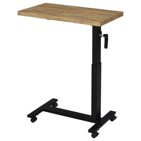 Westpark Height-Adjustable Bed C-Table - Mango Top with Hand-Crank Steel Base – view 7