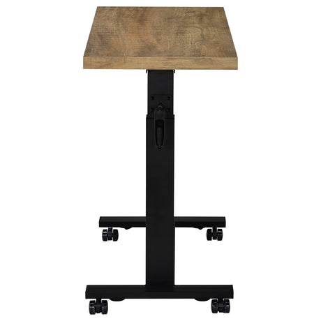 Westpark Height-Adjustable Bed C-Table - Mango Top with Hand-Crank Steel Base – view 8