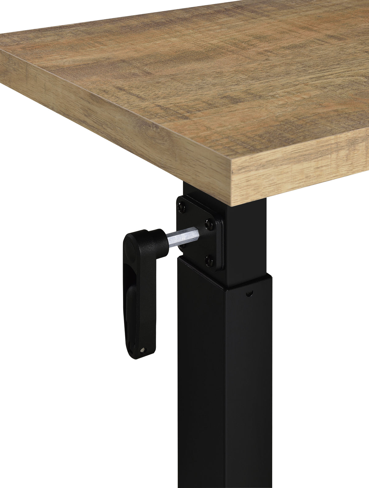 Westpark Height-Adjustable Bed C-Table - Mango Top with Hand-Crank Steel Base – view 12