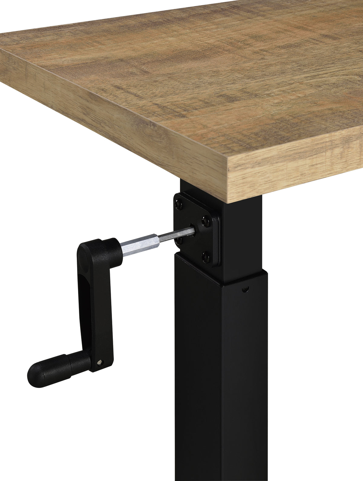 Westpark Height-Adjustable Bed C-Table - Mango Top with Hand-Crank Steel Base – view 13