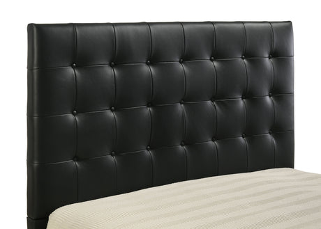 Medley Genuine Leather Platform Bed - Grid-Tufted Headboard in Black or Tan, Queen & Eastern King – view 10
