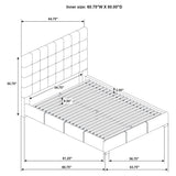 Medley Genuine Leather Platform Bed - Grid-Tufted Headboard in Black or Tan, Queen & Eastern King – view 12