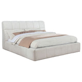 Nollet Channel-Tufted Upholstered Platform Bed - 48" Headboard in Cream or Grey, Queen to California King – view 20