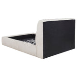 Nollet Channel-Tufted Upholstered Platform Bed - 48" Headboard in Cream or Grey, Queen to California King – view 15