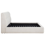 Nollet Channel-Tufted Upholstered Platform Bed - 48" Headboard in Cream or Grey, Queen to California King – view 16