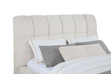 Nollet Channel-Tufted Upholstered Platform Bed - 48" Headboard in Cream or Grey, Queen to California King – view 17